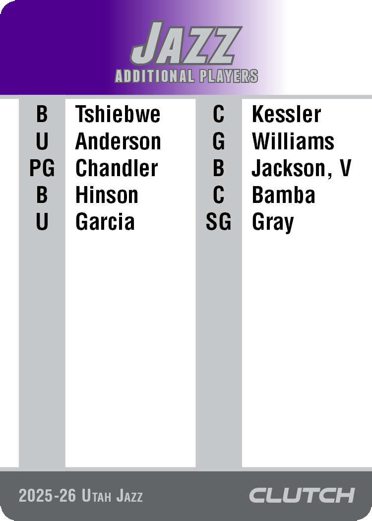 2026 NBA Team Sets