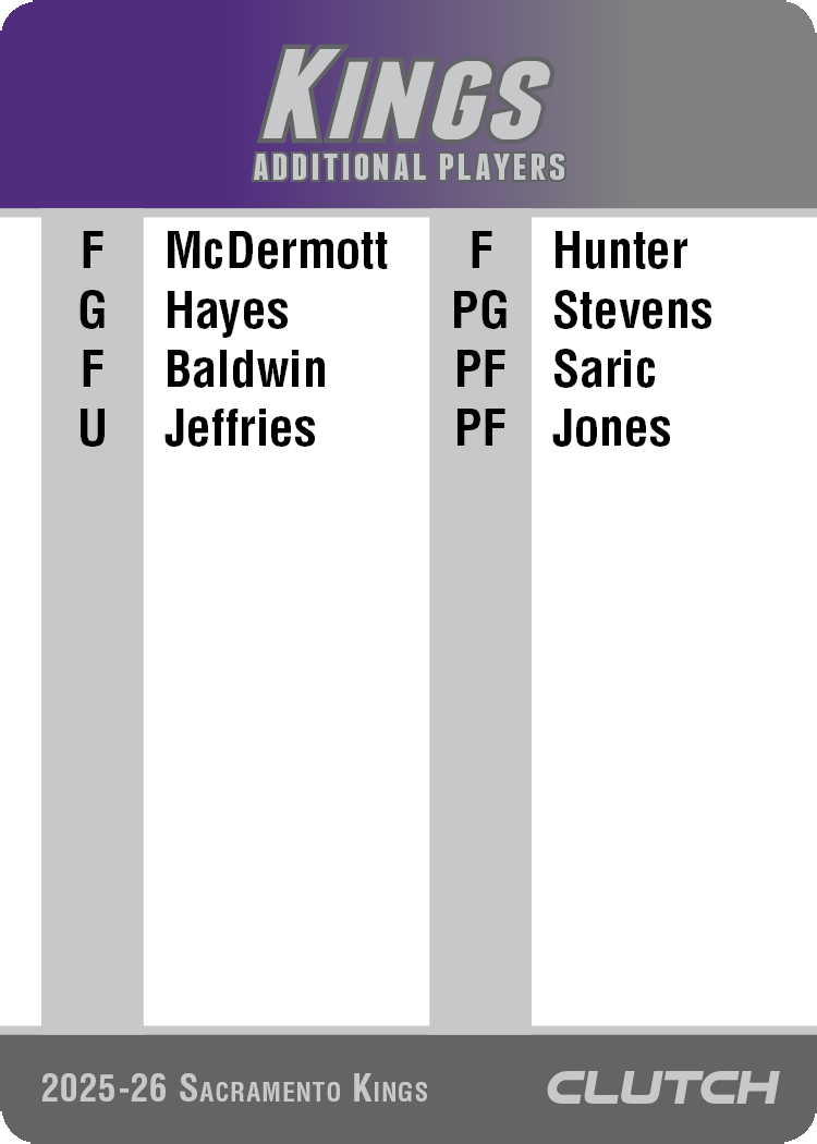 2026 NBA Team Sets