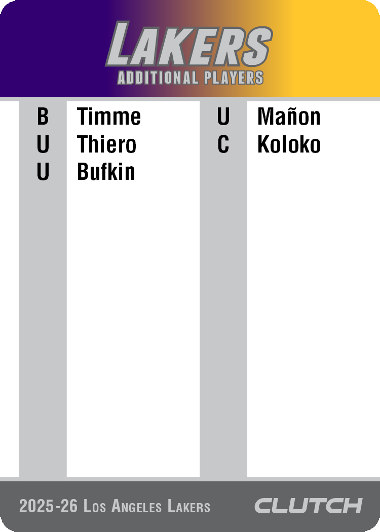 2026 NBA Team Sets