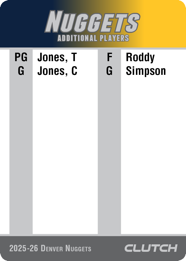 2026 NBA Team Sets