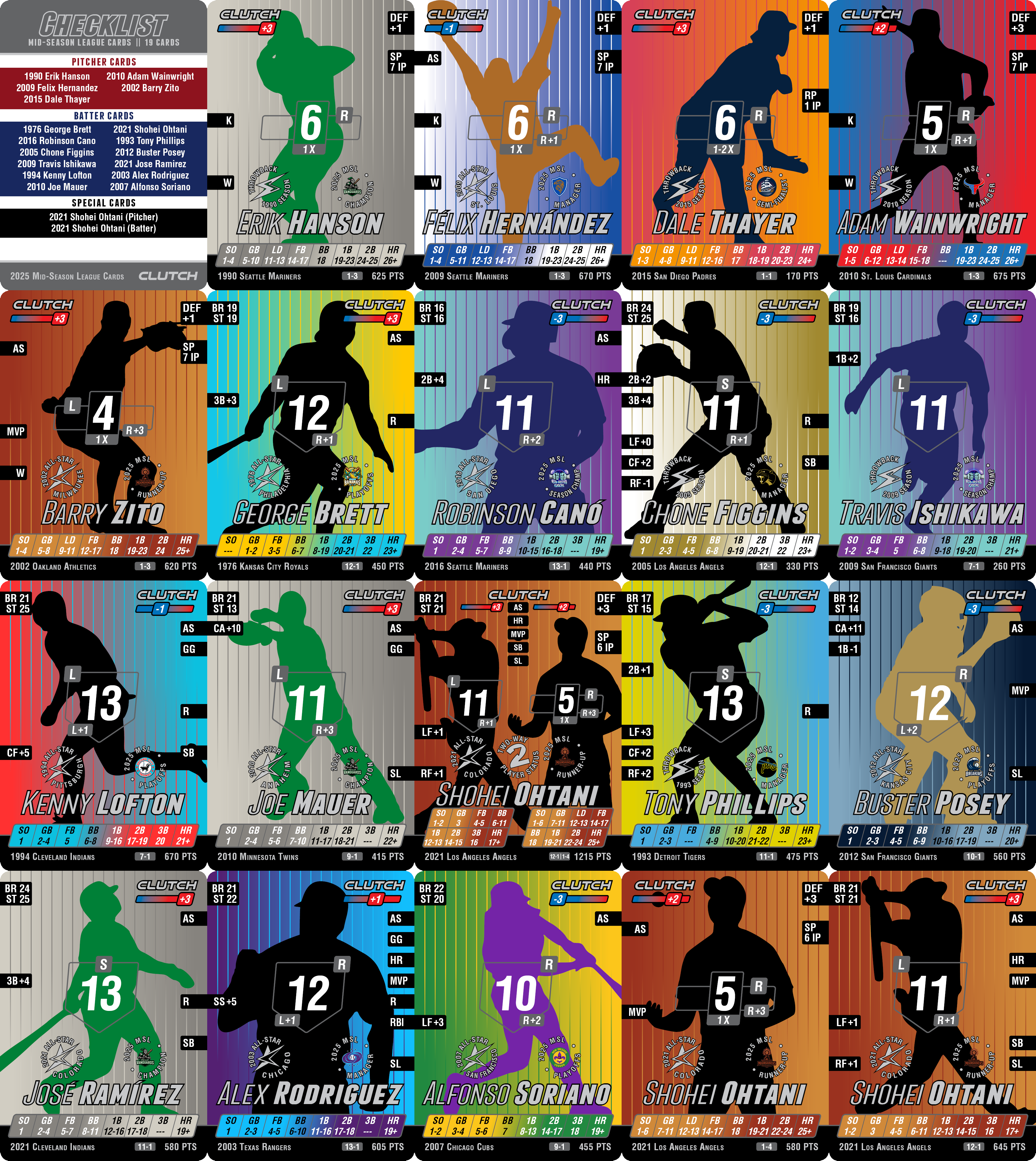 PREORDER: Baseball League Player Sets (Ships by 7/1)