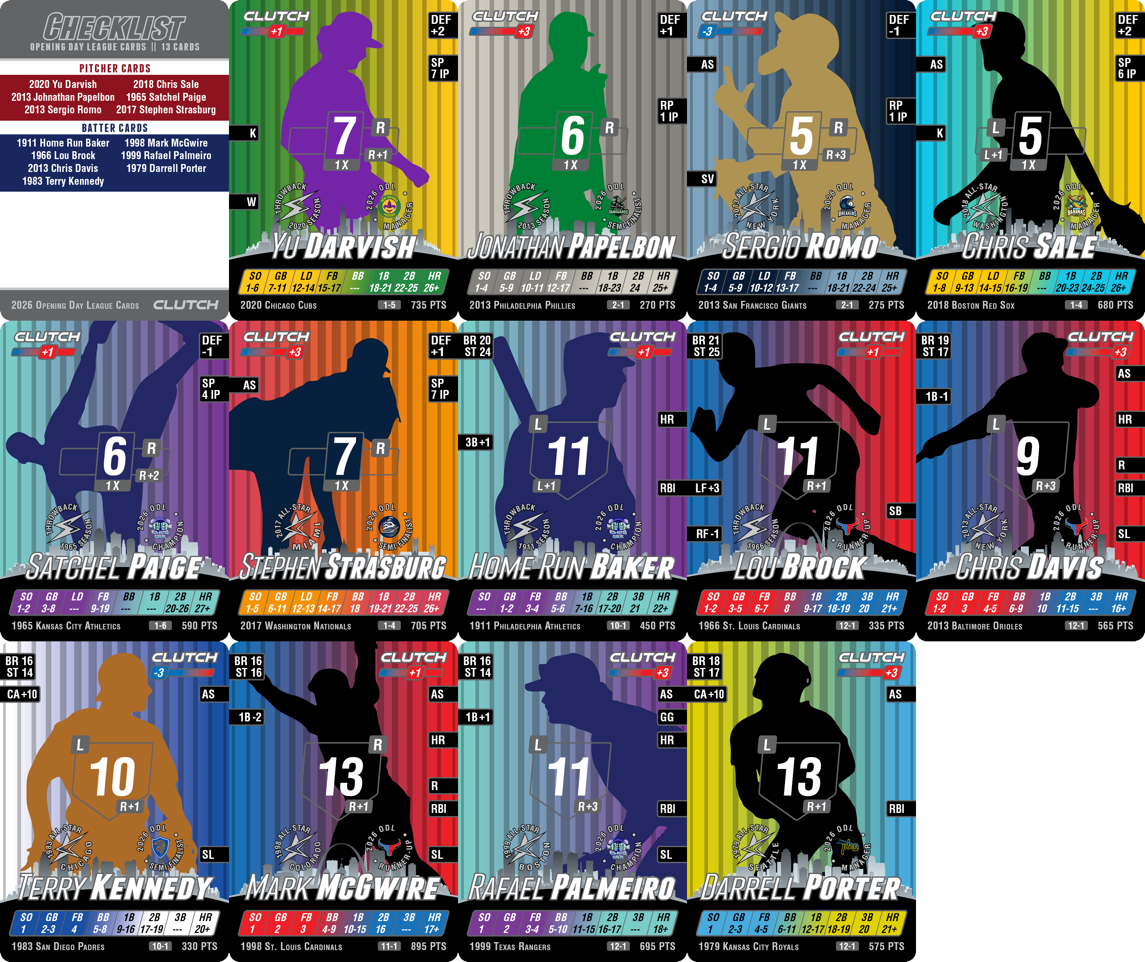 PREORDER: Baseball League Player Sets (Ships by 7/1)